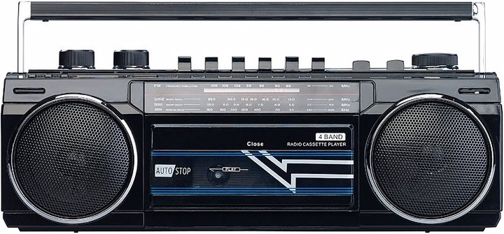 Produktbild Auvisio Retro-Boombox mit Kassetten-Player