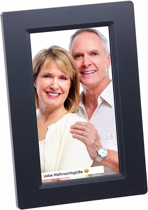 Actual product image Somikon WLAN picture frame with worldwide picture upload (7", 1024 x 600 pixels)