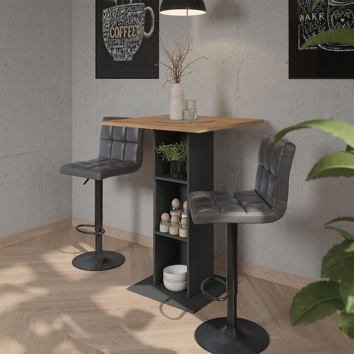 Produktbild Vicco Barhocker 2er Set Sena, Grau/Schwarz, 42 x 94 cm