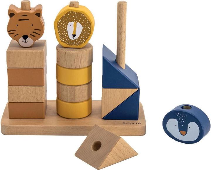 Image du produit Trixie Baby Jeu d'empilage en bois avec des animaux