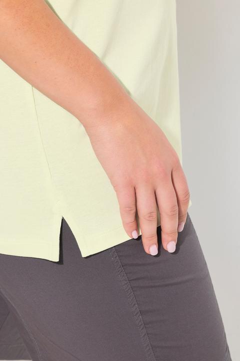 Immagine prodotto Ulla Popken Maglia polo in piqué con abbottonatura con nastro di velluto e mezze maniche (50, 52)