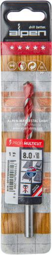 Produktbild Alpen Hartmetall Mehrzweckbohrer 8 m (8 mm)