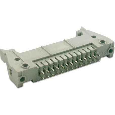 Speed 16 pole IDC wire to board header with 2.54mm raster HEADER KORTE UITW SP, Elektronikkabel + Stecker, Grau