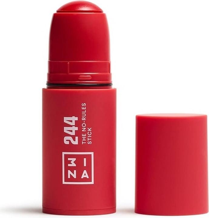 3INA MAKEUP The No-Rules Stick 244 Red Multipurpose Makeup Stick for Eyes Lips & Cheeks with Hyaluronic A