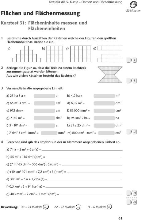 Valori nutrizionali e ingredienti Fit in Test und Klassenarbeit Mathematik 5./6. Klasse Gymnasium (Tedesco, Christine Kestler, 2017)