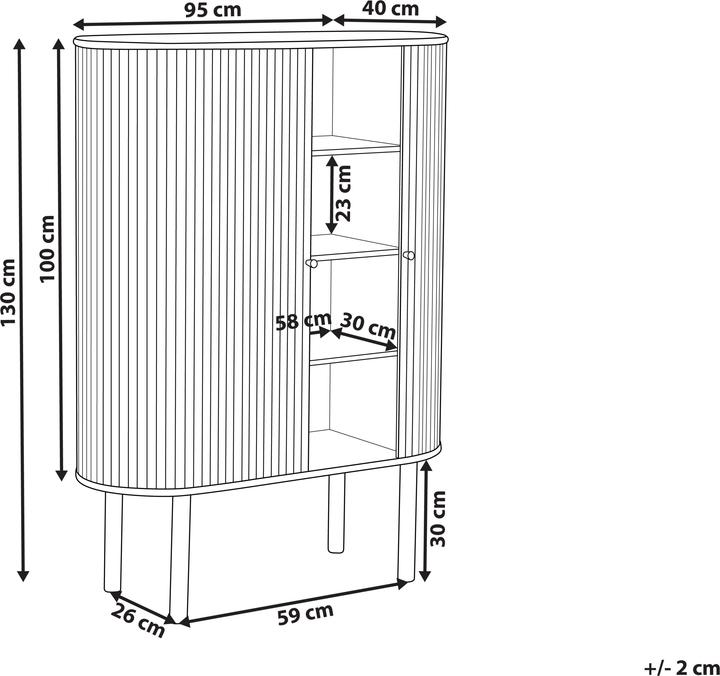 Image du produit Beliani Manara (95 x 40 x 130 cm)