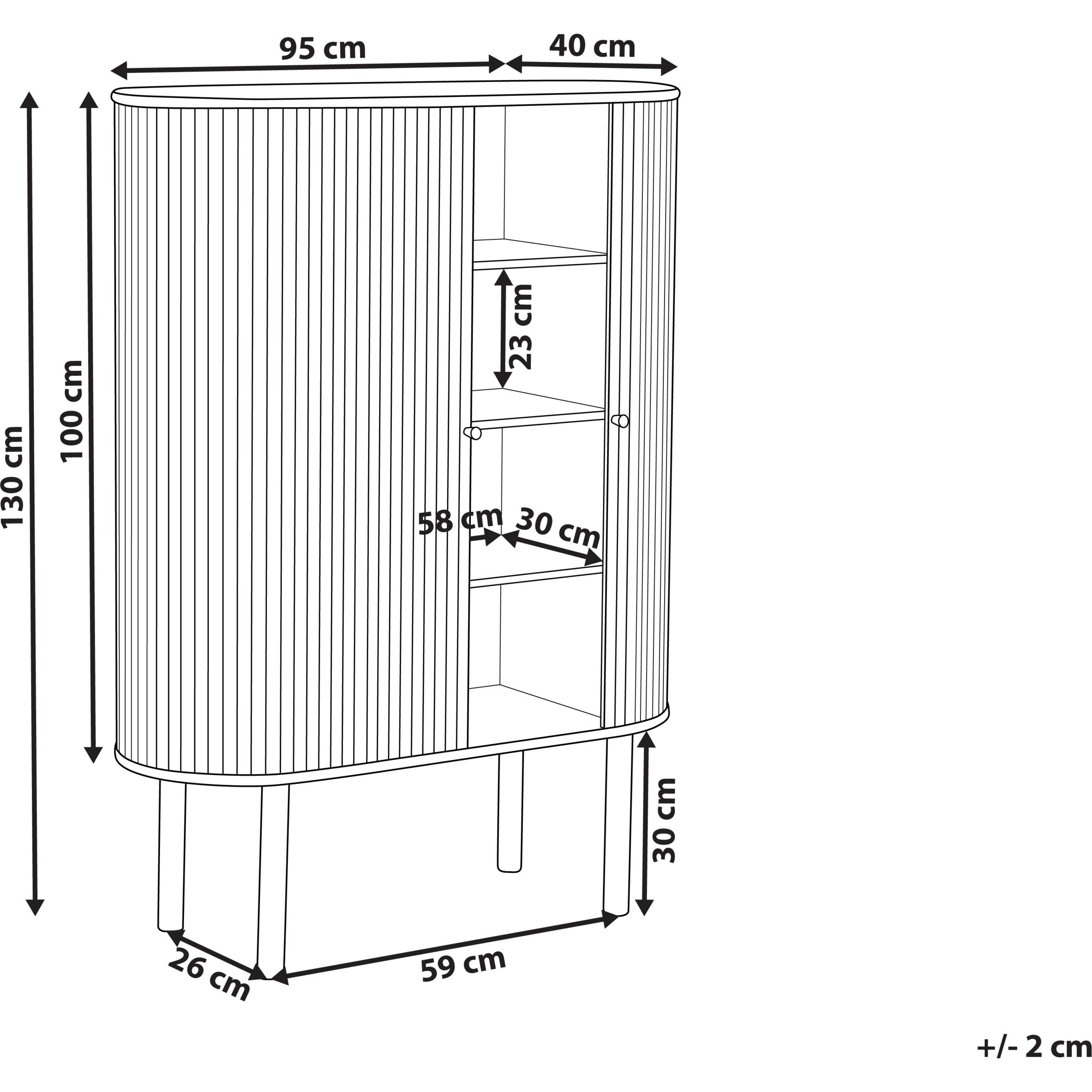 Thumbnail - Beliani, Kommode + Sideboard, Manara (95 x 40 x 130 cm)
