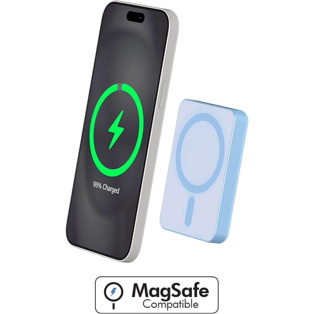 Thumbnail - Force Power 5000mAh MagSafe Powerbank (5000 mAh, 15 W), Powerbank, Blau