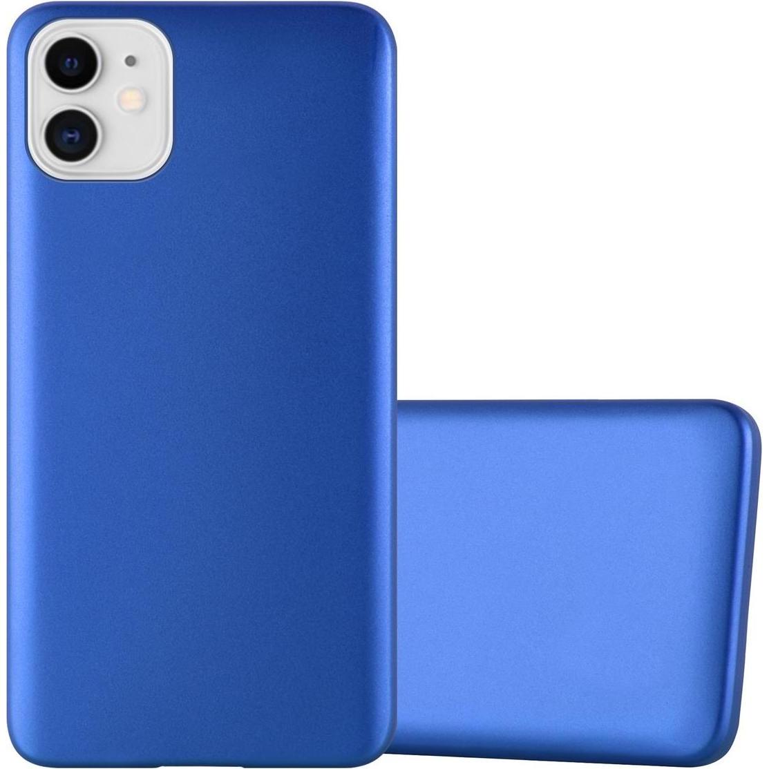 Cadorabo TPU Matt Metallic Cover (Apple iPhone 11), Smartphone Hülle, Blau