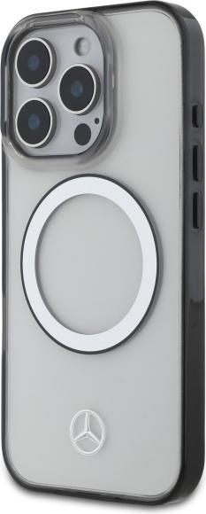 Actual product image Mercedes MEHMP16L23HUOKC iPhone 16 Pro 6.3" transparent hardcase Printed logo MagSafe (Apple iPhone 16 Pro)