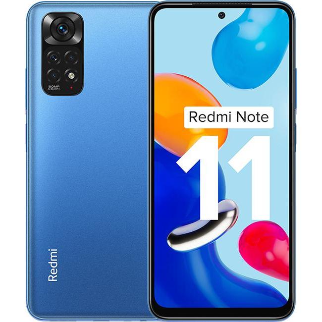 Xiaomi Redmi Note 11 (128 GB, Twilight Blue, 6.43", Dual SIM + SD, 4G), Smartphone, Blau