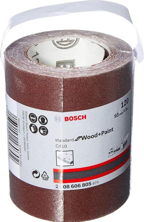 Produktbild Bosch Professional Zubehör Schleifrolle C410 Standard for Wood and Paint, 93 mm, 5 m, 120 (120)