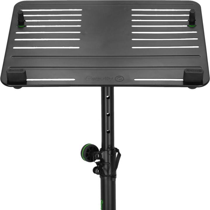 Actual product image Gravity LTS T 02 B - Universal laptop stand with adjustable holding pins and steel base, black