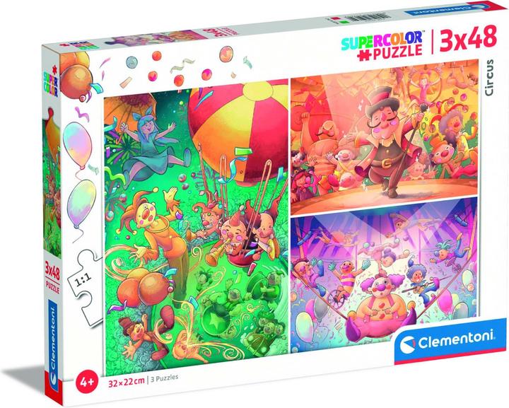 Produktbild Clementoni Puzzle 3x48 Super Color Te Circus (48 Teile)