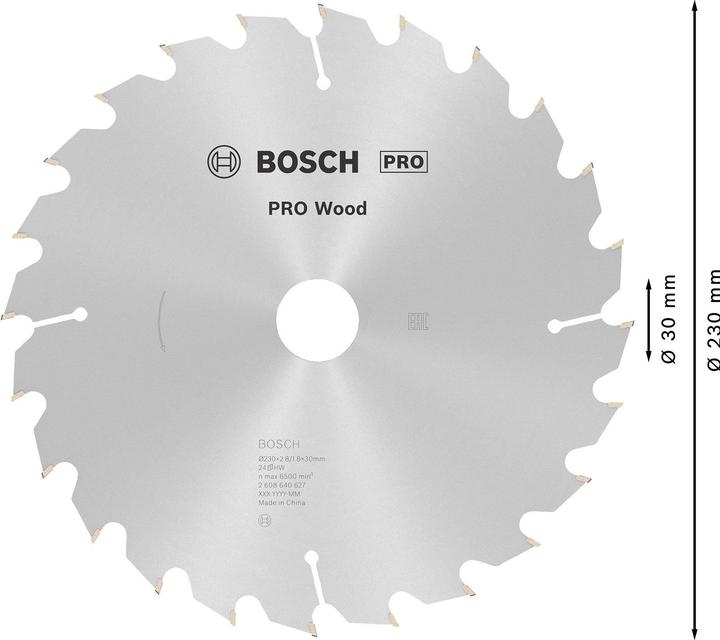 Image du produit Bosch Professional Zubehör Lame de scie circulaire PRO Wood, 230 x 2.8 x 30 mm
