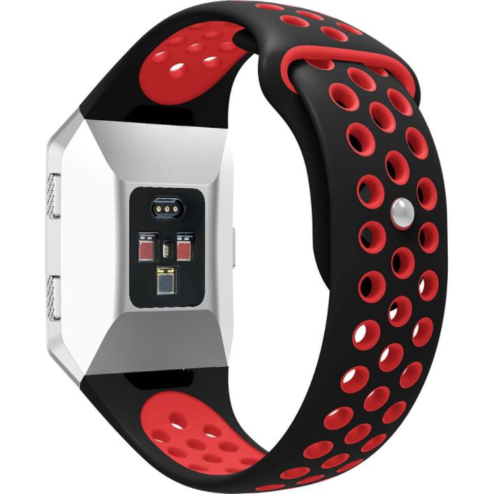 Thumbnail - Strap-it Sportarmband (Silikon, Ionic), Uhrenarmband, Schwarz, Rot, Mehrfarbig