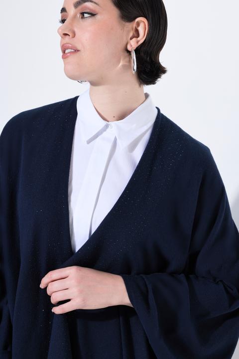 Produktbild Ulla Popken Strickponcho, Oversized, Ziersteine, offene Form (50, 52, 54, 56)