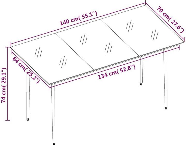 Produktbild vidaXL Matthiew (140 cm)