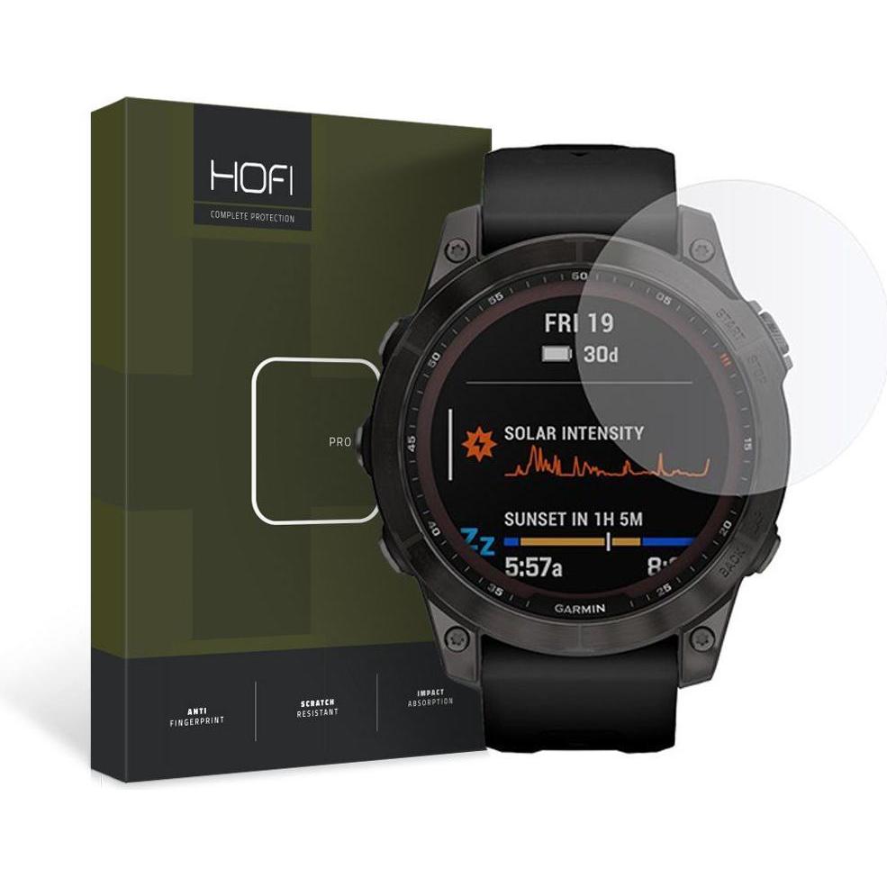 Hofi GLAS PRO+ PANZERGLAS FÜR GARMIN FENIX 5 / 6 / 6 PRO, Accessori per smartwatch, Trasparente