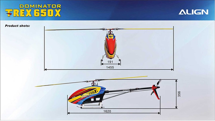 Produktbild Align T-Rex 650X Dominator Flybarless Elektro Hubschrauber 12S Super Combo