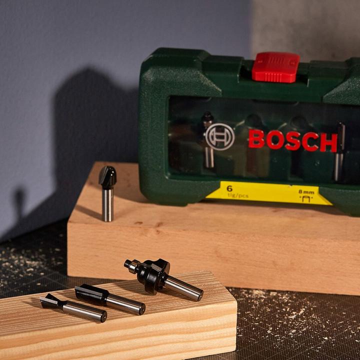 Produktbild Bosch Zubehör HM-Fräser-Set mit 8 mm Schaft, 6-teilig