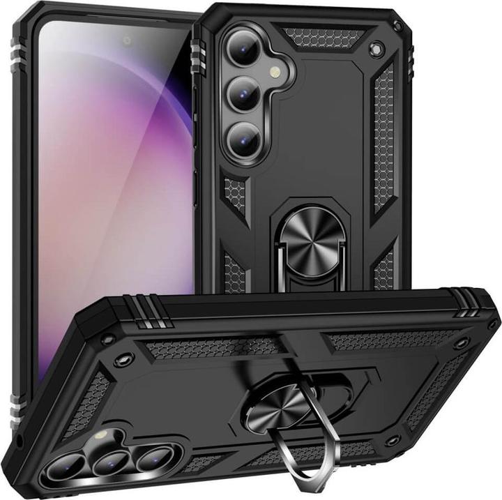 Actual product image Cover-Discount Galaxy S23 FE - Armor Case with kickstand black (Samsung Galaxy S23 FE)