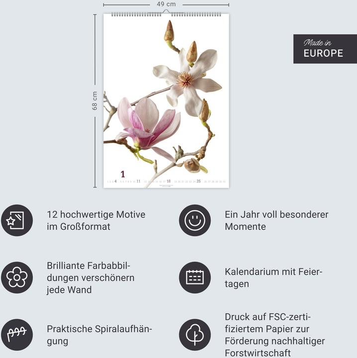Produktbild Blütenbilder Kalender 2026 (49 x 68 cm)