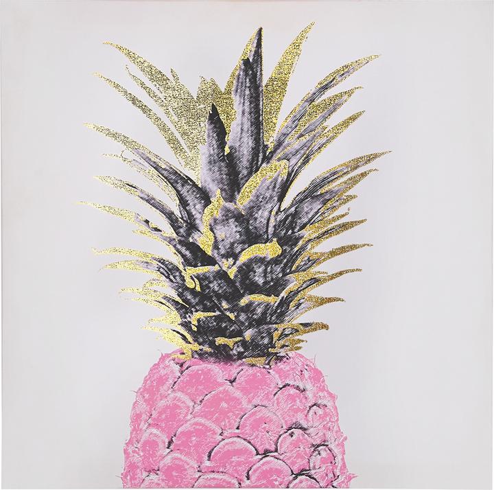 Immagine prodotto Beliani Quadro su tela rosa/oro motivo ananas set di 3 30 x 30 cm APESIKA (30 x 30 cm)