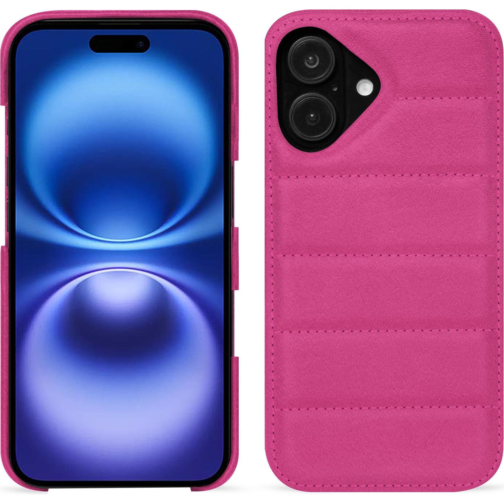 Noreve Lederschutzhülle (Apple iPhone 16), Smartphone Hülle, Rosa
