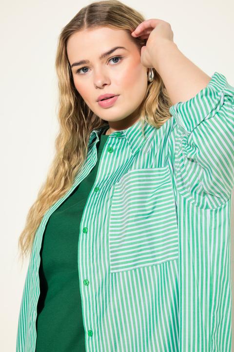 Immagine prodotto Studio Untold Camicia dal taglio oversize con righe, collo da camicia e maniche lunghe (42, 44)