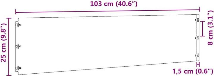 Produktbild vidaXL Rasenkante (103 cm)
