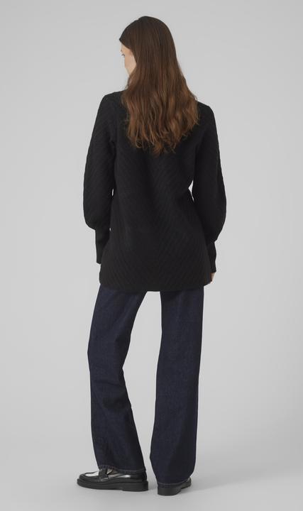 Produktbild Vero Moda VMANJASTINNA LONG V-NEK PULLOVER GA EXC Strickpullover (M)
