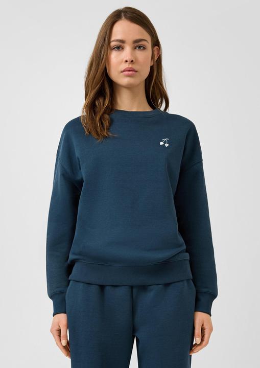 Produktbild s.Oliver Sweatshirt Weiches Sweatshirt mit kleiner Stickerei (M)