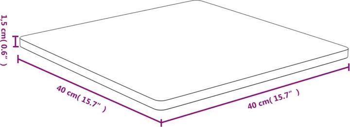 Immagine prodotto VidaXL Douglas (40 x 40 x 1,5 cm)