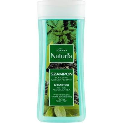 Joanna Verde Shampoo, Naturia Shampoo Per Capelli Normali E Grassi Ortica E Tè 200Ml (Shampoo Liquido, 200 Ml)