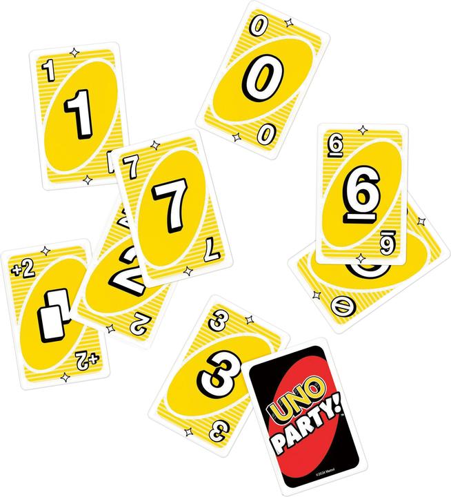 Actual product image Mattel Games UNO Party (English, Estonian, Hebrew, Latvian, Lithuanian, Russian, Ukrainian, 2 - 10 Players)