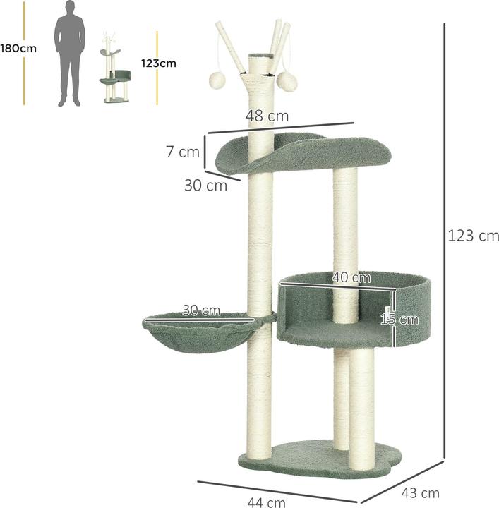Produktbild Jamb Kratzbaum (123 cm, Grün, Creme)