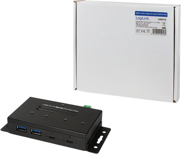 Produktbild Manhattan USB-C 3.1 HUB Combo Gen 2 (USB-C, 4 Ports)