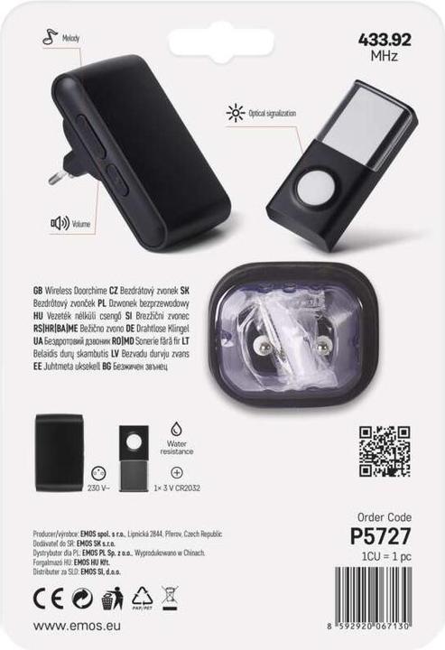 Produktbild Emos Drahtlose Türklingel P5727 (Funk)
