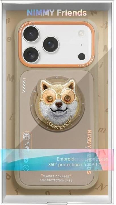 Produktbild Nimmy Etui Glasses Cool Dog MagSafe do iPhone 17 beżowy (Apple iPhone 17)