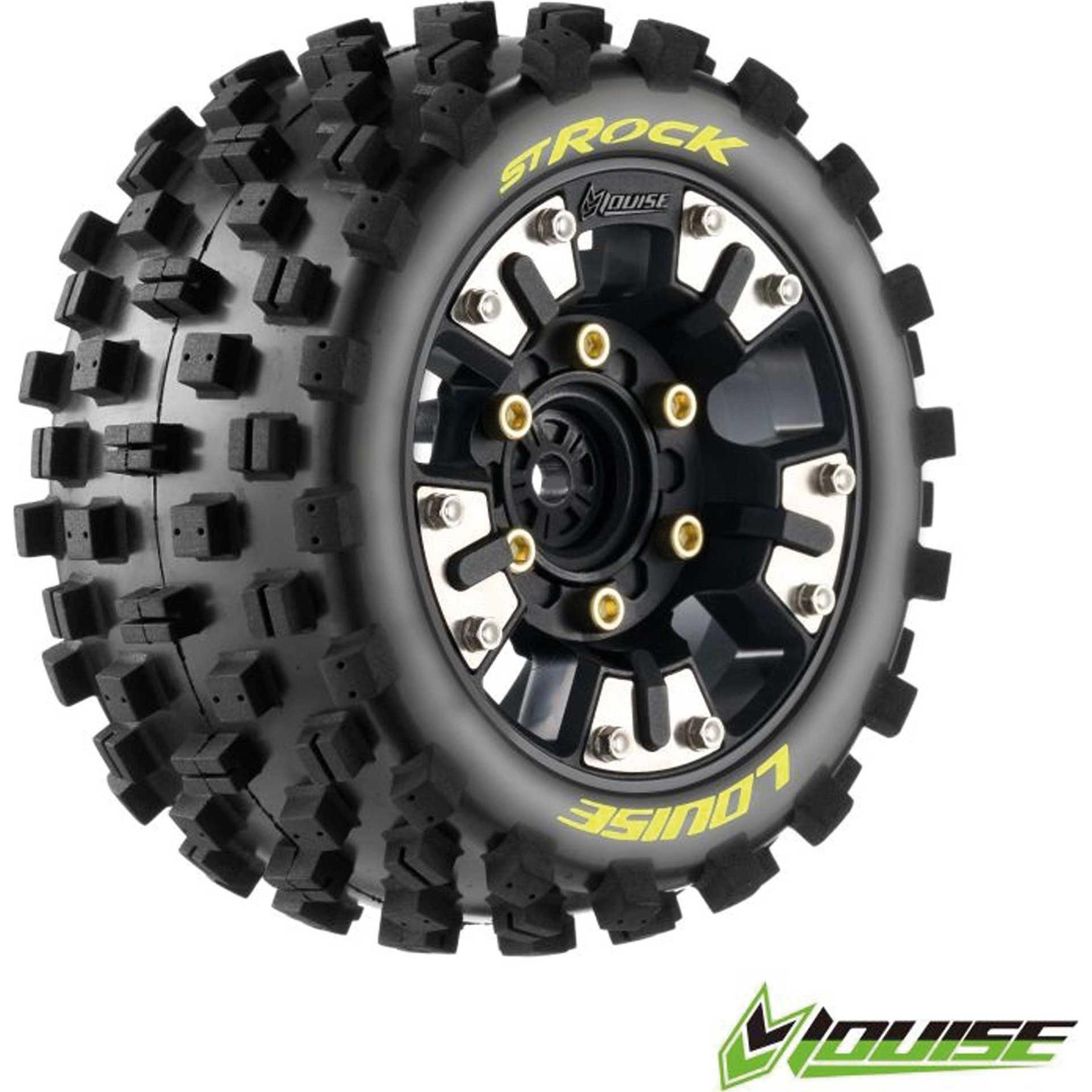 Louise ST-ROCK auf Felge schwarz 12mm Removable Hex (0&1/2) (2) TRX Mini-MAXX / XRT