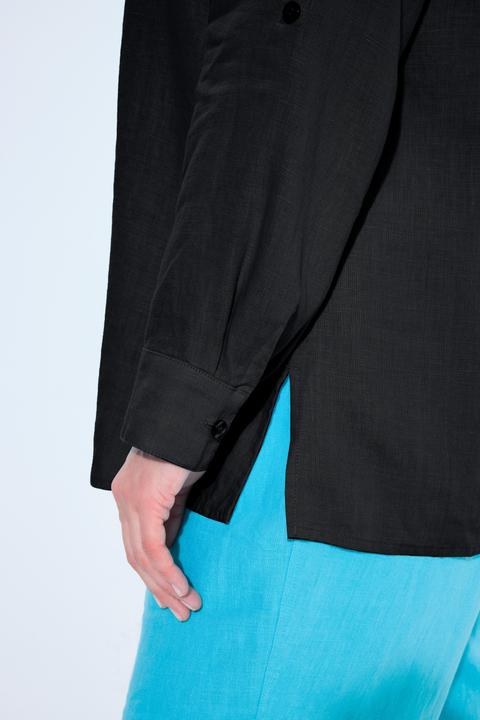 Produktbild Ulla Popken Bluse, Leinen, offener Kragen, Langarm (56)