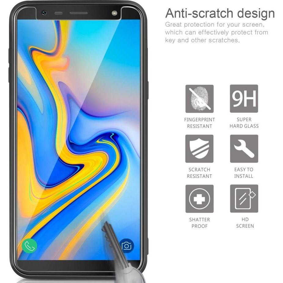 Thumbnail - Screenguard Samsung Galaxy J6+ Panzerglas Schutzfolie Case Friendly Design (1 Stück, Samsung Galaxy J6+), Smartphone Sch...