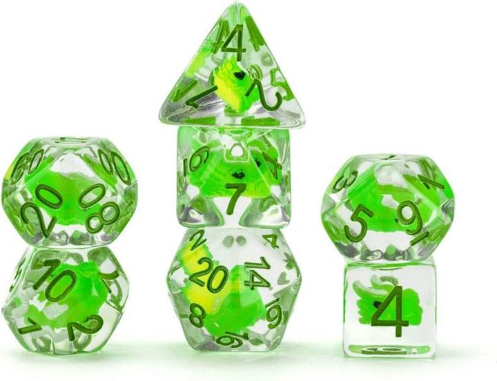 Actual product image FanRoll Dragon Storm Inclusion Würfel Set Green Dragon (7)