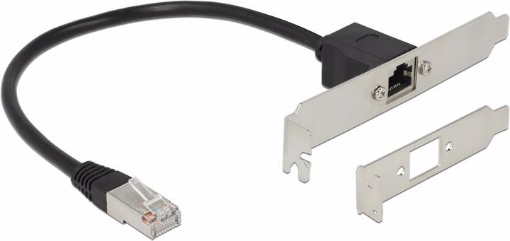 Actual product image Delock Bracket RJ45 Cat.5e, 30cm incl. low profile slot bracket (F/UTP, CAT5e, 0.30 m)