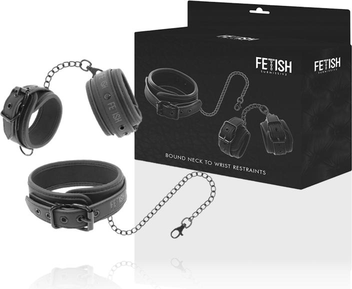 Produktbild Fetish submissive Collar Y Esposas Cuero Vegano Con Forro De Nopreno