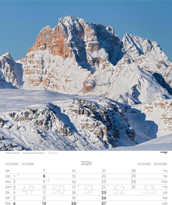 Actual product image WeltnaturerbeDolomitenKalender2026