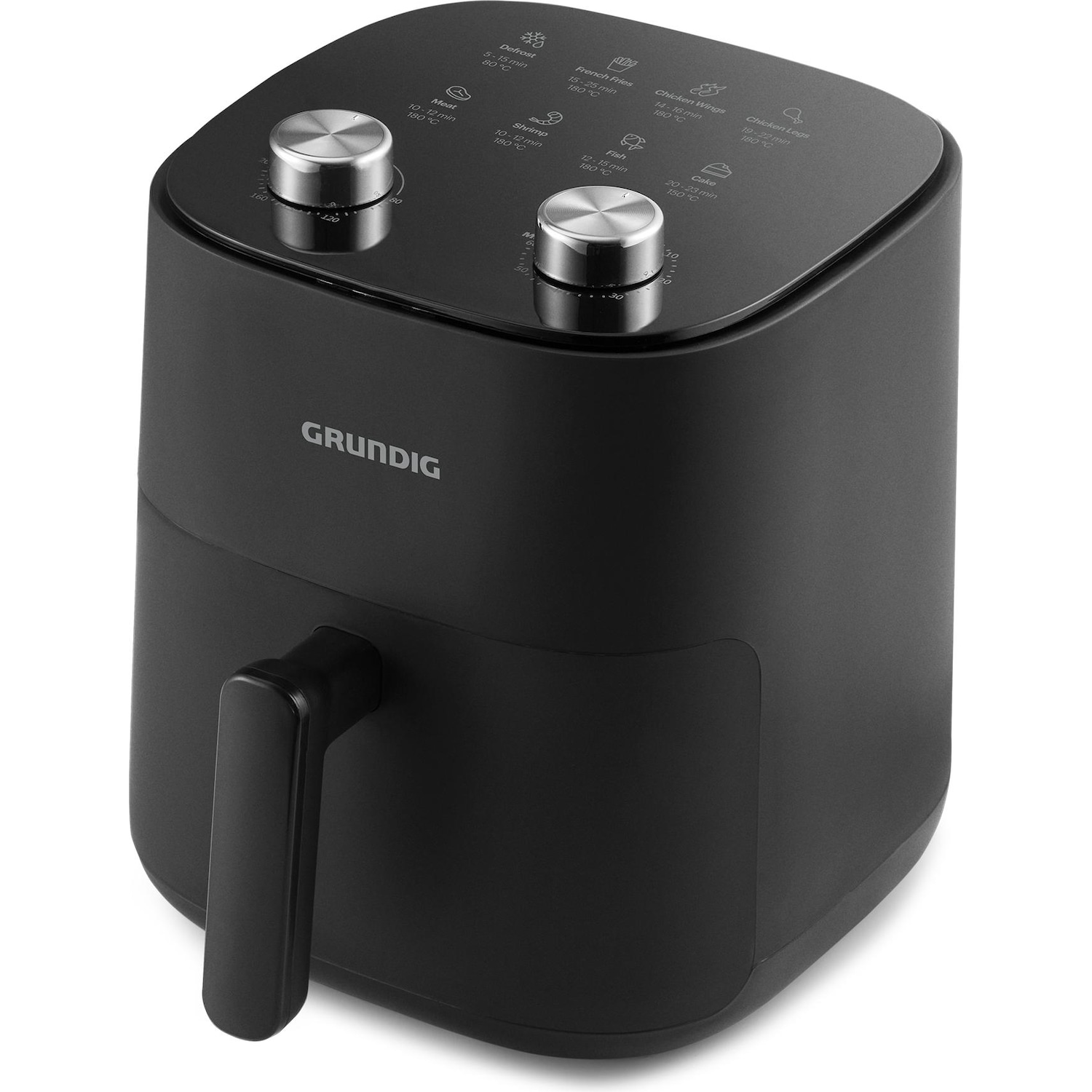Grundig Heissluft-Fritteuse, Fritteuse, Schwarz