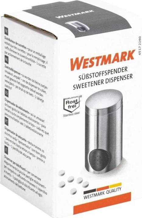 Productafbeelding Westmark Zoetstofdispenser, hoogte: 8,6 cm, roestvrij staal/ABS, mat zilver/zwart, 65172260