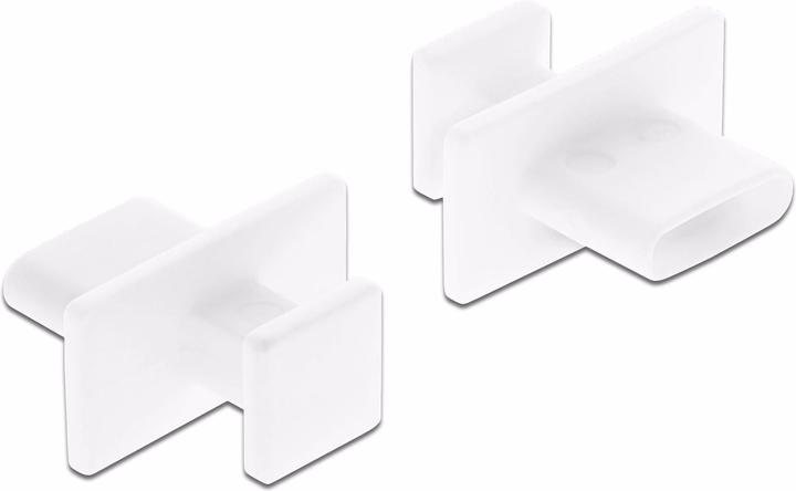 Actual product image Delock Blind plug USB-C 10 pieces White with large handle (USB 3.0, USB 3.1)